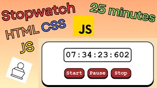 Create a Stopwatch in Vanilla JavaScript!