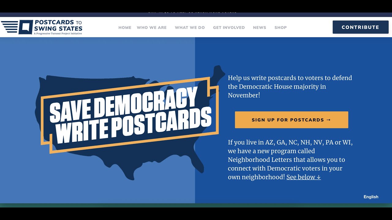 Postcards To Swing States - YouTube