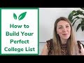 How to Build Your Perfect College List