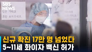 신규 확진 17만 명 넘었다…5~11세 화이자 백신 허가 / SBS