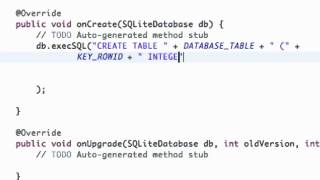 Android Application Development Tutorial 114 Creating SQLite Database