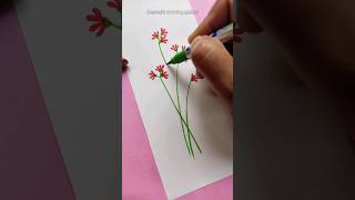 Easy flower drawing ideas with doms brush pen #art #easypainting #youtubeshorts #drawing #flowers