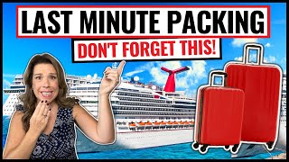 15 *LAST-MINUTE* Things to Pack \u0026 Do Before a Cruise