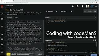 Codewars 6 kyu Take a Ten Minutes Walk Javascript