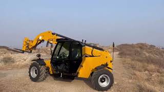 Chinese 3ton to 5ton telehandler BEM-T3007 telescopic forklift testing video with 4x4 wheel drive