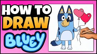 How to Draw Bluey | Valentine's Day Art for Kids