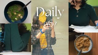 A STUDY VLOG📖 | cooking, study with me, asmr, calm | yuki