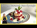 Cream Caramel Jam Sponge Cake IVegan Sponge Cake