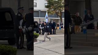Church bells chime as fallen CPD officer John Bartholomew's casket arrives for visitation