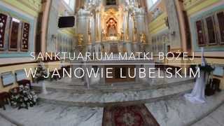 Ołtarz marmur Bianco Carrara/Spring Yellow w Sanktuarium Matki Bożej w Janowie Lubelskim