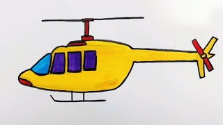 How to Draw a Helicopter | Easy Step-by-Step Helicopter Drawing Tutorial for Beginners