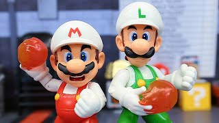 Jakks Pacific Wave 41 Fire Mario And Fire Luigi Figure Review!