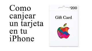 Como canjear una Apple Gift Card