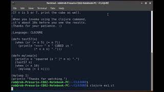 Clojure Program with LOOP and WHEN Statement.