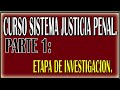 Curso Sistema de Justicia Penal 1.- Etapa de Investigación