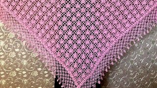 How to crochet an elegant triangle shawl for winter 2024