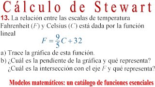 Stewart 1.2_13: FUNCIONES y modelos. Modelos matemáticos: un catálogo de funciones esenciales