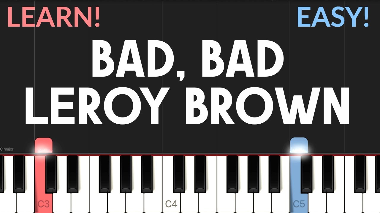 Bad, Bad Leroy Brown - Jim Croce | EASY Piano Tutorial - YouTube