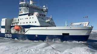 The Finnish icebreaker OTSO is passing by