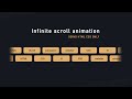 Infinite scroll animation with text Using HTML CSS Only