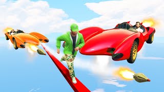 EXTREME RUNNERS vs. FLYING ROCKET CARS! (GTA 5 Funny Moments)