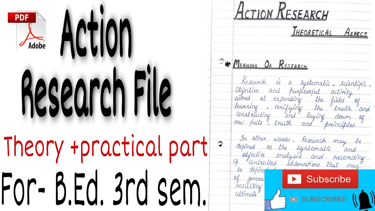 Action Research File In English Subject||For B.Ed. Students|# ...