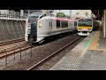 jr東船橋駅を入線.発車するe231系0番台 500番台。 2