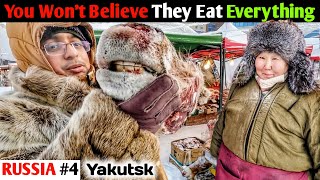 Insane Frozen Animal Market of World's Coldest City (Yakutsk, Russia 🇷🇺😱)