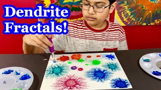 Dendrite Fractals ART with Acrylic INK!