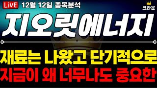 지오릿에너지 주가 전망 크라운 입니다 중장기적 관점과 단기적 관점이 극도로 다른데 일단