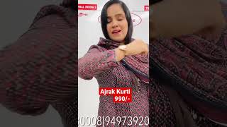 Ajrak KURTI ₹990/- offer PRICE