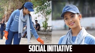 Fry Day \u0026 Jalebi Actress Digangana Suryavanshi Joins Swachhta Hi Seva Drive From  Dadar Beach