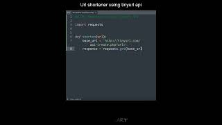 Url shortener using tinyurl api in Python | Python Examples | Python Coding Tutorial | Interview