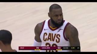 LeBron James gets first career ejection after arguing with official | Cavs vs Heat | 11/28/17