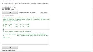 Codingbat - front_back (Python)