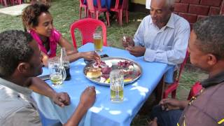 Ethiopians eating raw meat