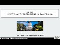 SB 567 Expands Tenant Protections in California for Owner Move in and Substantial Remodel Evictions