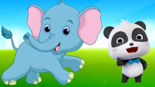ELEPHANT ELAJ GAMES VIDEO || ELEPHANT GAMES CARTOON VIDEOS || BABY PANDA || BABY BUS