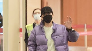 【吴亦凡 Kris Wu】210122 深圳到达✈ 饭拍 ShenZhen Arrival Fancam “今天是芋泥味的佛珠少年💜”