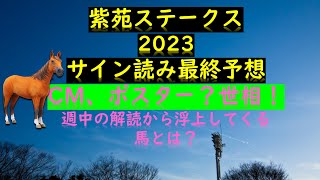 紫苑ステークス2023サイン読み最終予想CM、ポスター？世相！週中の解読から浮上してくる馬とは？