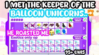 HE HAS 100+ BALLOON UNICORNS!😱THE KEEPER OF EXOTICS!💗⭐️🙄#adoptmeroblox #preppyadoptme #preppyroblox