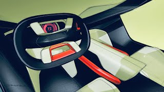 Off-Road EV Concept: Rendering Automotive Interiors Over 3D Model Screenshots