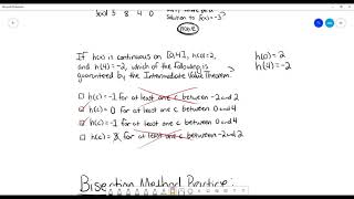 Calculus 1: Intermediate Value Theorem & Bisection Method