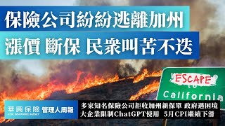 保險公司逃離加州，斷保、漲價民衆苦 | 大企業限用ChatGPT，謹防泄商機 #管理人周報