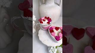 DIY Valentines Candles 🤍 #ASMR #DIY #candlemaking #dollartreediy #diyhomedecor #viral #asmrsounds