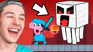 Reacting to PEPPA PIG vs Minecraft Animation