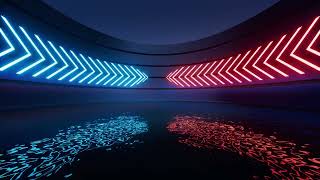 vecteezy glowing neon lines with water surface background 3d rendering 27826141