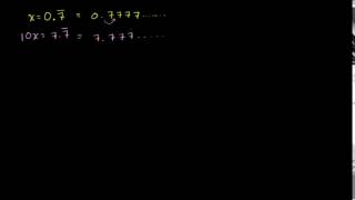 Converting repeating decimals to fractions 1 Linear equations Algebra I Khan Academy