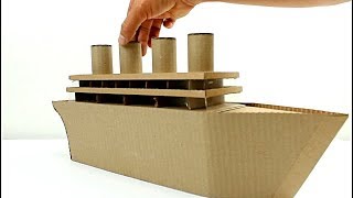 como hacer el titanic de cartón