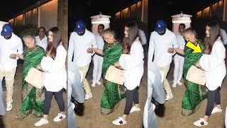 Pregnant Aishwarya Rai bachchan protect her Mom flaunting her Baby Bump with Abhisekh Bachchan